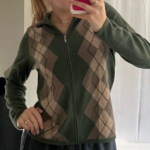 Green zip up